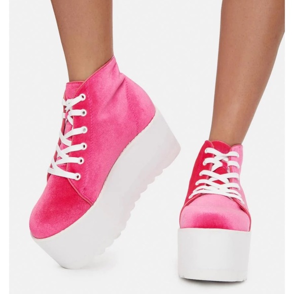 Privileged Batletta Platform Sneakers Velour SZ 10 Dolls Kills - Picture 8 of 12